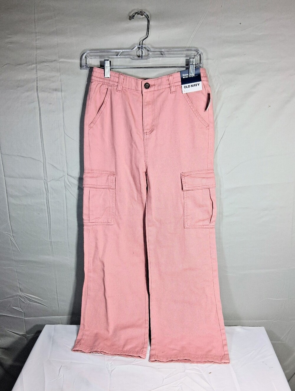 Girl's Old Navy Pink/Rose Size L 10-12 Baggy Barbiecore Cargo Jeans NWT - Picture 8 of 8